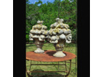 Paire de bouquets fleuris Perla 58x35x21cm