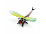 Figurine Miniature Libellule Noir Verre 7x7x3cm