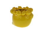 Cache-pot citron céramique jaune 24x24x19cm