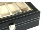 COFFRET vitrine SIMILI CUIR pour 10 montres (safe)