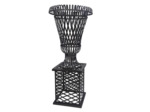 Support plante géant noir 90x90x202cm