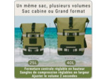 Sac à dos étanche FD Marine modulable 20/40L (gris)
