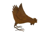 Poule décorative fer 38x18x39cm