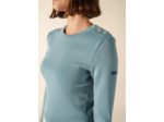 Pull marin uni Marée 100% laine Mérinos SAICT JAMES