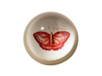 Presse papier papillion rouge verre 4x8x8cm
