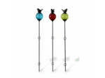 Ensemble 3 tuteurs boule oiseau 10x137cm
