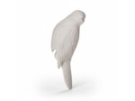 Canari Décoratif en Porcelaine Blanche 13x4cm