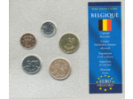 BELGIQUE PLAQUETTE SERIE DE 5 MONNAIES SUP-