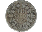 VATICAN 10 SOLDI 1867 R XXII TB+
