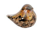 Presse papier oiseau verre marron 13x8x9cm
