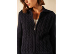 Gilet zippé Tramore en laine et coton