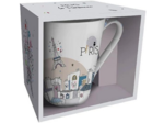 KIUB - MUG Conique 350 ML + Boite LA Parisienne Blanc TOITS DE Paris