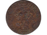 GASTON D'ORLEANS (1628-1657) DOUBLE TOURNOIS 1629 PRINCIPAUTE DE DOMBES B+ 2gr48