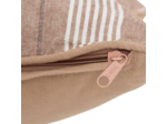 Atmosphera - Coussin Groove 58x38cm rayé Beige Lin