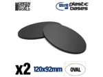 Socles plastiques ovales 120x92mm noir