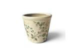 Pot de fleurs vert beige céramique 12x10cm