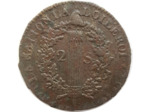 FRANCE LOUIS XVI 2 SOLS FRANÇOIS 1792 R (Orléans) 22gr95 TB