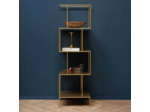 Etagère Iscala dorée fer 178x55x46cm