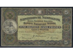 SUISSE 5 FRANCS FRANKEN 17 MAI 1939 SERIE 207 TB+