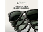 RAY-BAN Meta Gen 2 Wayfarer - Lunettes Connectées IA - Noir Brillant Monture Noire Brillante, Verre Transitions Graphite Green Taille unique