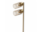 Lampadaire doré à 2 spots 42x132cm