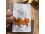 Boucles d'oreilles créoles lys orange