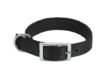Collier en cuir noir pour chien
