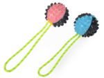 Jouet pour chien, Balle TPR + Corde - Ø7.3cm