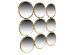 Miroir cercles aluminium doré 83x2x83cm
