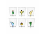 ICHENDORF Desert Plants Verre Cactus fleur rose