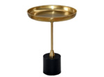 Table d'appoint aluminium dorée noir mat 40x53cm