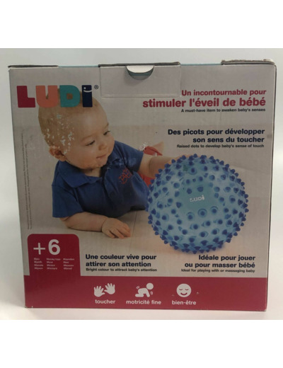 BALLE SENSORIELLE BLEUE de chez LUDI BOITE NEUVE