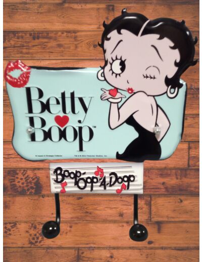 Porte manteau - Betty Boop Boop-Oop-A-Doop - 2 Patères - Déco Us