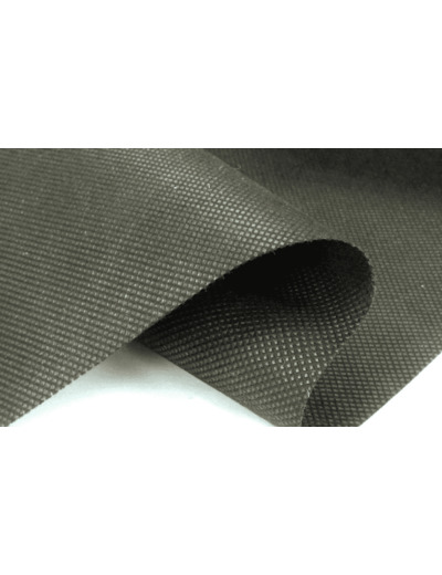 Tissu non tissé 100% polypropylène noir 70 g/m² - 160cm, le mètre (jaconas)