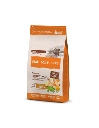 Nature's Variety, NO GRAIN ADULT MINI POULET - 1.5KG