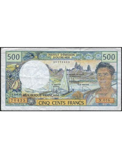 POLYNESIE FRANCAISE 500 FRANCS (ND) 1992 X.016 TTB+ (W1b)