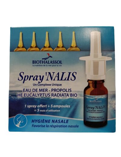 Spray'Nalis-décongestionnant nez-5 Ampoules-Biothalassol