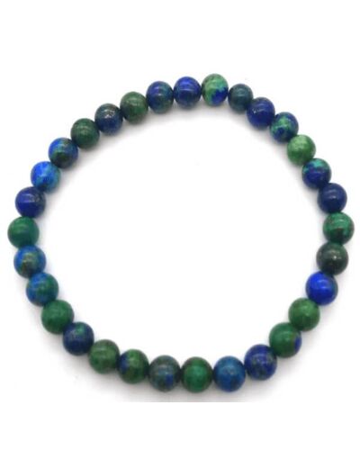 Bracelet en azurite-malachite 6 mm