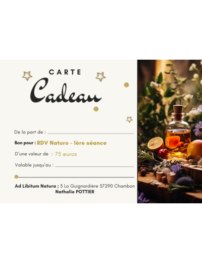 Bon cadeau pour une séance de Naturopathie