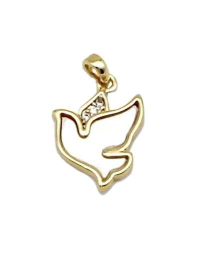 Pendentif en Nacre 10x14mm - COLOMBE DORÉE