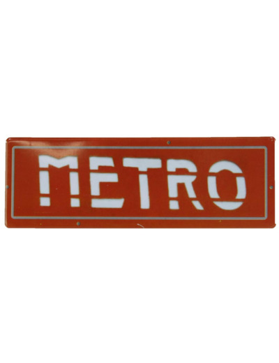 Mini plaque Métro rouge