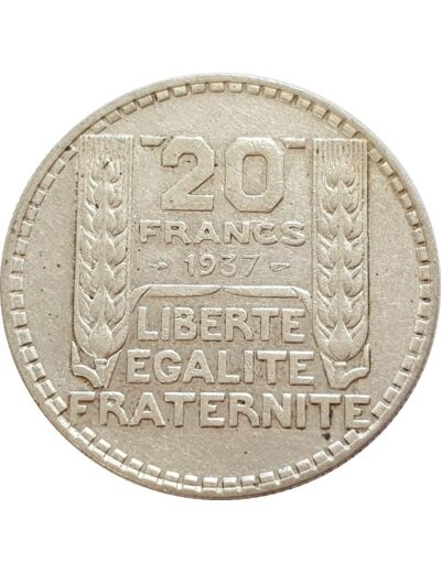 FRANCE 20 FRANCS TURIN 1937 TTB (G852) N3