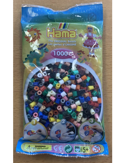 SACHET DE 1000 PERLES D'ORIGINE de chez HAMA