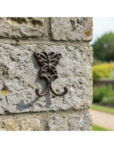 Patère fonte Papillon 10x1x6cm