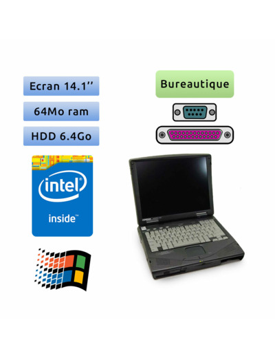 Compaq Armada 1750 - 3.11 - PM 64MB 6.4GB - 14.1 - Port Serie et Parallèle - Ordinateur Portable