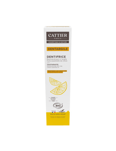 Dentifrice Dentargile reminéralisant au Citron gencives irritées 75ml