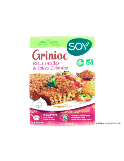 Grinioc Riz Lentilles aux Épices Colombo Bio 2x100g