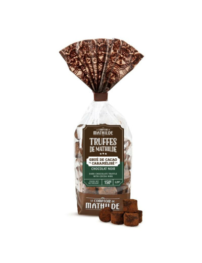 Truffes Extra Noires Eclats de grué de Cacao -150G