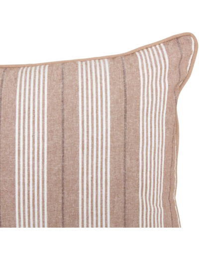Atmosphera - Coussin Groove 58x38cm rayé Beige Lin
