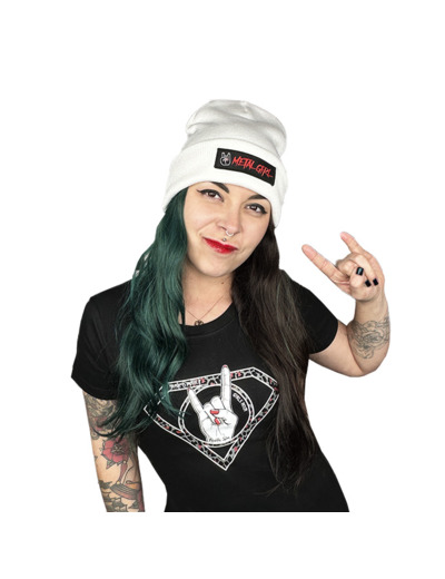 Bonnet «Metal Girl» blanc